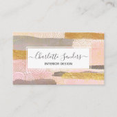 Roos goudpenseelpenseelstreken visitekaartje (Voorkant)