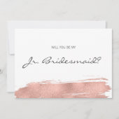 Roos goudpenseelstreek is mijn jeneverbes bruidsme kaart (Voorkant)