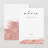 Roos goudpenseelstreek met Mitzvah Advice Kaart (Voorkant / Achterkant)