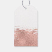 Roos goudpenseelstreek rond Mitzvah Favor Gift Lab Cadeaulabel (Achterkant)