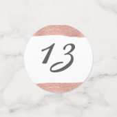 Roos goudpenseelstreek rond Mitzvah Table Confetti (Kleine voorkant)