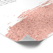 Roos goudpenseelstreek rond Mitzvah Zitkuur Poster (Hoek)