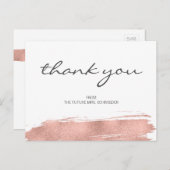 Roos goudpenseelstreek Vrijgezellenfeest Dank Brie Briefkaart (Voorkant / Achterkant)