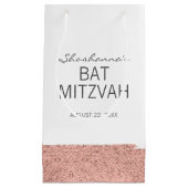 Roos goudpenseeltas van Mitzvah Gift Bag Klein Cadeauzakje (Voorkant)
