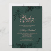 Roos goudpografie Floral green baby shower Kaart (Voorkant)