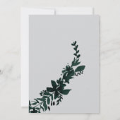 Roos goudpografie Floral grijs bruiloft Kaart (Achterkant)