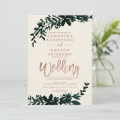 Roos goudpografie kaart (Staand voorkant)