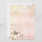 Roos goudpompoen Thanksgiving Dinner Kaart (Achterkant)