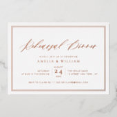 roos goudrepetitie diner folie uitnodiging (Voorkant)