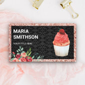 Roos goudroze aardbei perskoeken bakkerij visitekaartje
