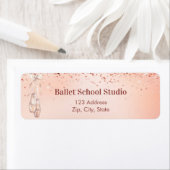 Roos goudroze ballet ddansschool retouradres etiket (Insitu)