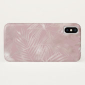 Roos goudroze botanische tropische palmbladeren Case-Mate iPhone case (Achterkant (horizontaal))