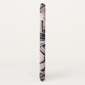 Roos goudroze, donkere tropische palmbladeren Case-Mate iPhone case (Achterkant / rechts)