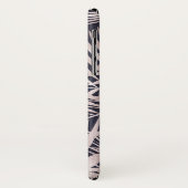 Roos goudroze, donkere tropische palmbladeren Case-Mate iPhone case (Achterkant/links)