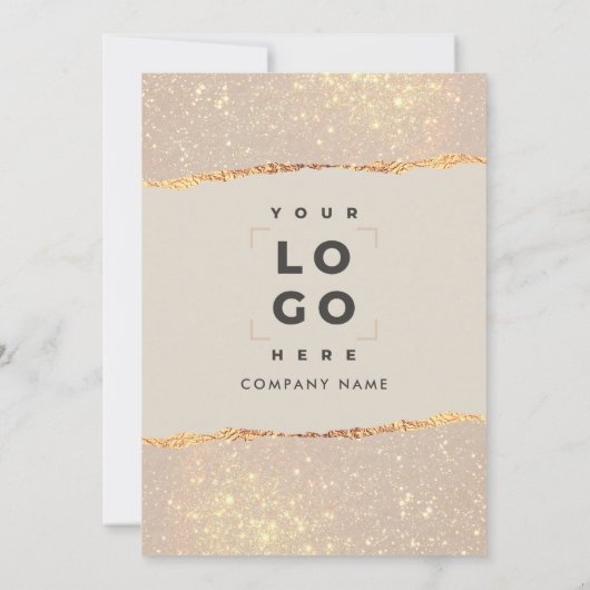 Roos goudroze elegante moderne girale prijsaanduid kaart (Achterkant)