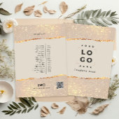 Roos goudroze elegante moderne girale prijsaanduid kaart