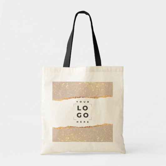 Roos goudroze elegante moderne merknaam tote bag (Voorkant)