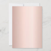 Roos goudroze floralen geometrische bruiloft kaart (Achterkant)