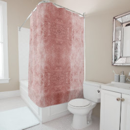 Roos goudroze fluwelen douchegordijn