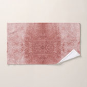 Roos goudroze fluwelen handdoeken en velourflens (Handdoek)