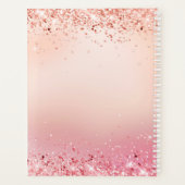 Roos goudroze glitter ballerina monogram 2022 planner (Achterkant)