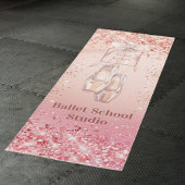 Roos goudroze glitter ballet logo yogamat