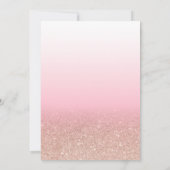 Roos goudroze glitter gradiënt, zoet 16 kaart (Achterkant)