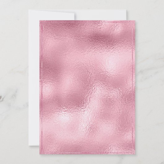 Roos goudroze glittergradiënt zeemeermin kaart (Achterkant)