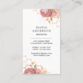 Roos goudroze honingbijenteelt visitekaartje (Achterkant)