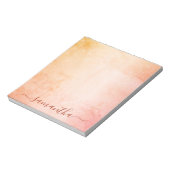 Roos goudroze roze marmer monogram notitieblok (Linkerzijde)