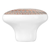 Roos goudschildschildpad en Mandala Kustal Keramische Knop (Zijkant)