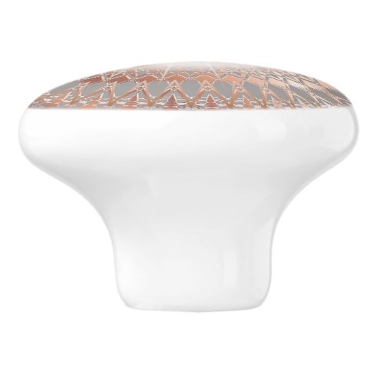 Roos goudschildschildpad en Mandala Kustal Keramische Knop (Zijkant)