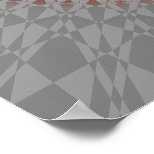 Roos goudschildschildpad en Mandala Poster (Hoek)