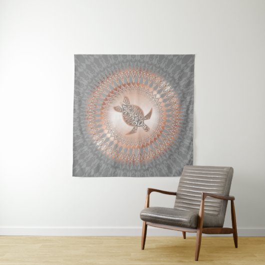 Roos goudschildschildpad en Mandala Wandkleed (In Situ (horizontaal))
