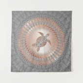 Roos goudschildschildpad en Mandala Wandkleed (Voorkant)