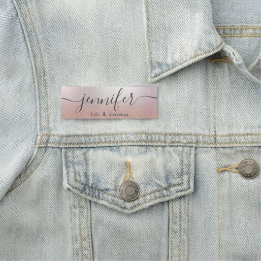 Roos goudslagaderscript moderne naamtag naamplaatje (In situ)