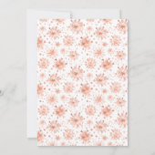 Roos goudsnowflakes voor Baby Kaart (Achterkant)