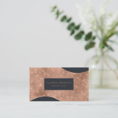 roos goudsparkle-folie luxe visitekaartje (Staand voorkant)