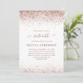 Roos goudsparkle glitter girly script 16 verjaarda kaart (Staand voorkant)