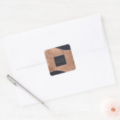 roos goudsparkle-golven luxueuze vierkante stok vierkante sticker (Envelop)