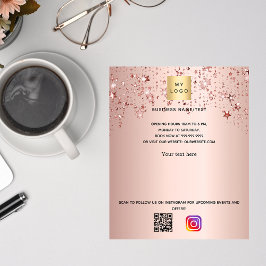 Roos goudsterren business logo qr code instagram flyer