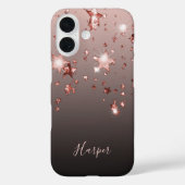 Roos goudsterren koper ombre girly Case-Mate iPhone case (Achterkant)