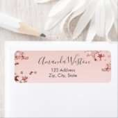 Roos goudsterren koper ombre retouradres etiket (Insitu)