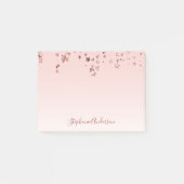 Roos goudsterren koper ombre white pastel post-it® notes (Voorkant)
