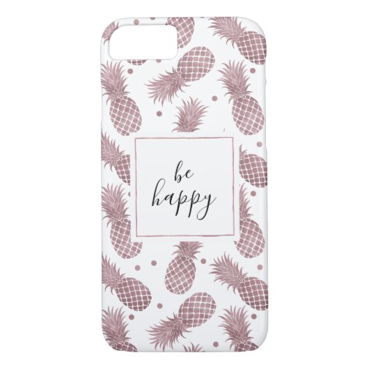Roos goudStippen ananassen Case-Mate iPhone Case (Achterkant)