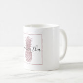 Roos goudStippen ananassen Koffiemok (Voorkant rechts)