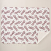 Roos goudStippen ananassen Sherpa Deken (Voorkant (horizontaal))