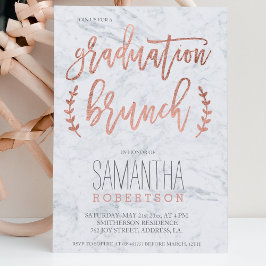 Roos goudtipografie marmer afstuderen brunch kaart