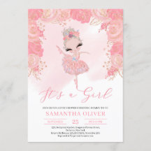 Roos goudtutu ballerina blush Baby shower