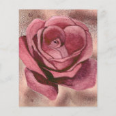 Roos gouduitnodiging voor budgetverjaardag (Achterkant)